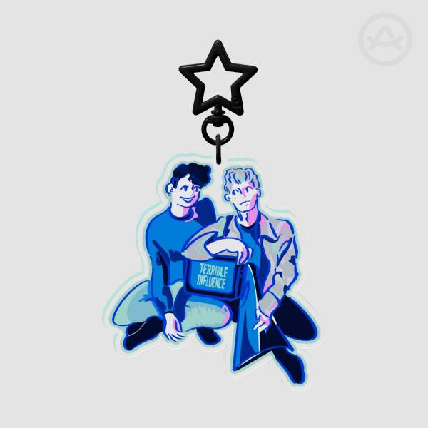 Dan and Phil Acrylic Keychain (color version)