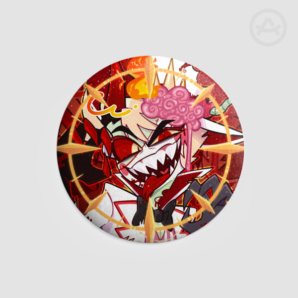 Lucifer Morningstar Halloween Zombie Badge [Hazbin Hotel]