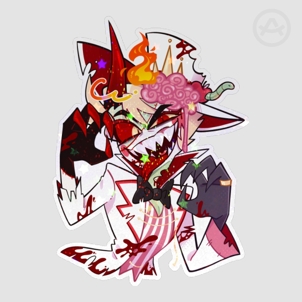 Lucifer Morningstar Halloween Zombie 6cm Sticker [Hazbin Hotel]