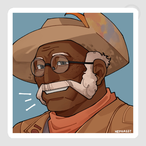Monty Cloudward, Ho! Die Cut Sticker