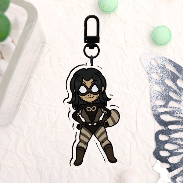 Raccoon Girl Keychain