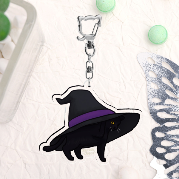 Witch Cat Keychain