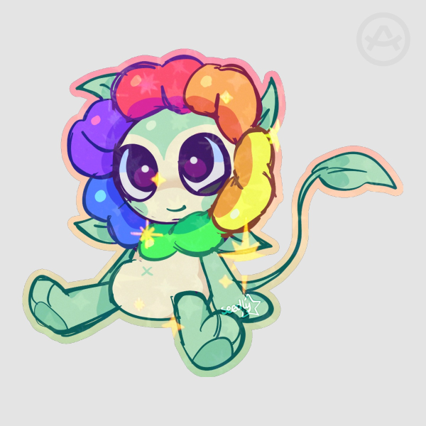 Dandy  Colored Edge Die Cut Stickers