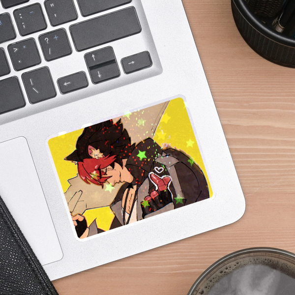 ZZZ Komano Manato Die Cut Stickers (Holo Sand Star Coating)