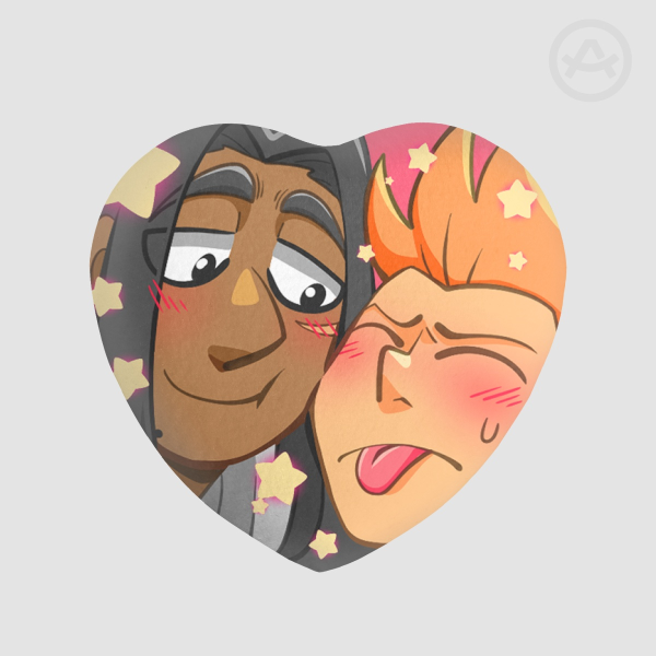 Aldo y Julián-Heart Shape Plush button