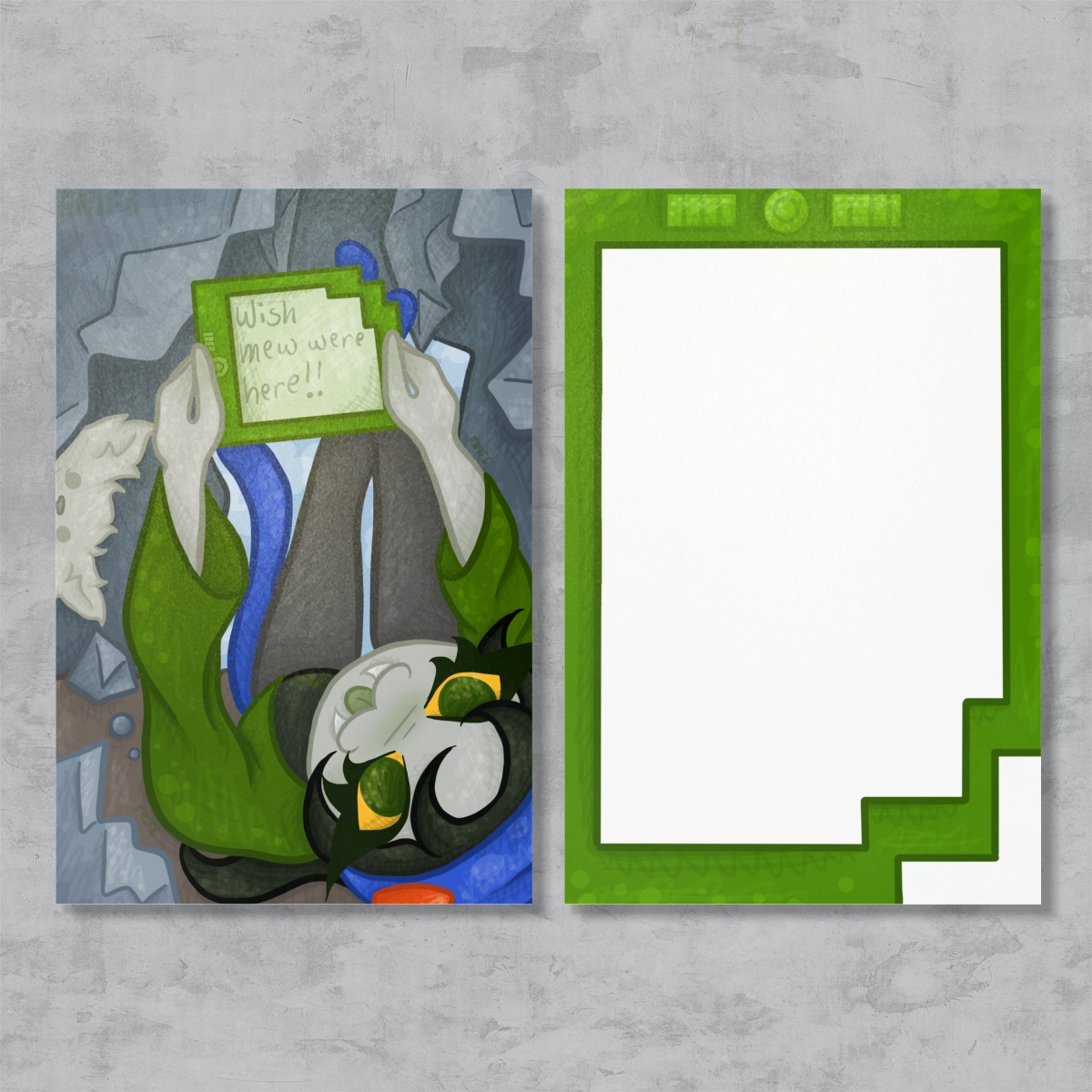 Wish Mew Were Here Nepeta Postcard