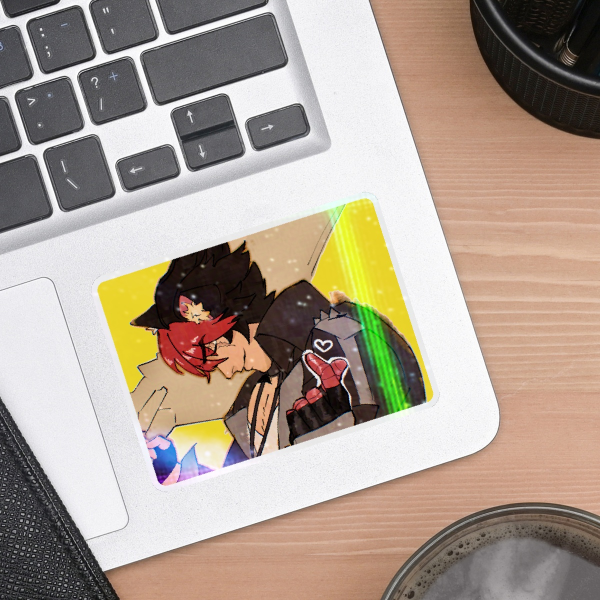 ZZZ Komano Manato Die Cut Stickers (Corss Rainbow Coating)