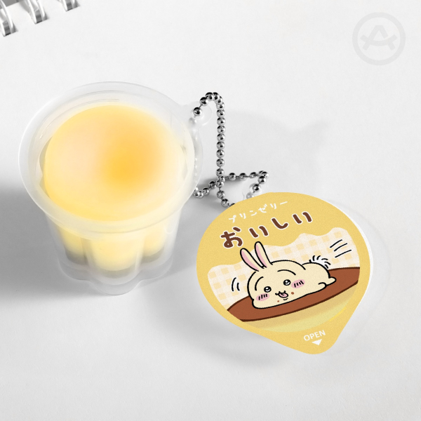 Usagi Squishy Pudding Scented Jelly Keychain