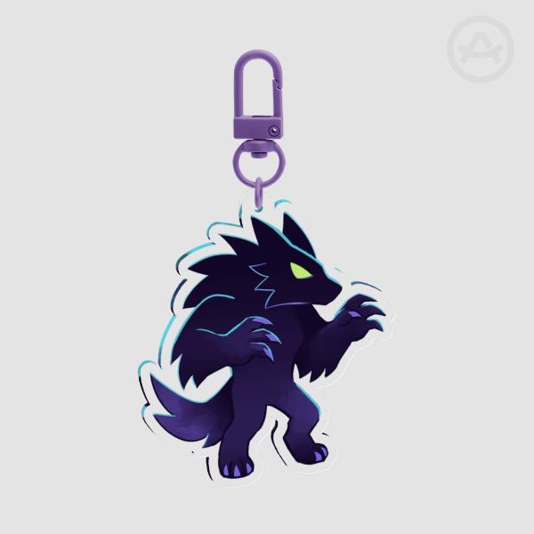 Violet Werewolf Keychain