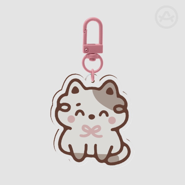 Toast the cat Clear Acrylic Keychain