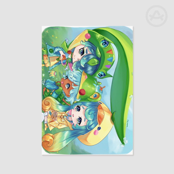 Frogs and Duck Print