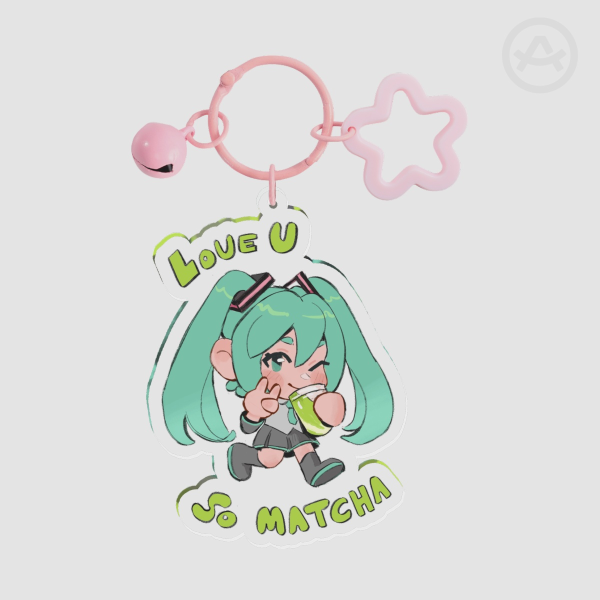 Miku Matcha keychain