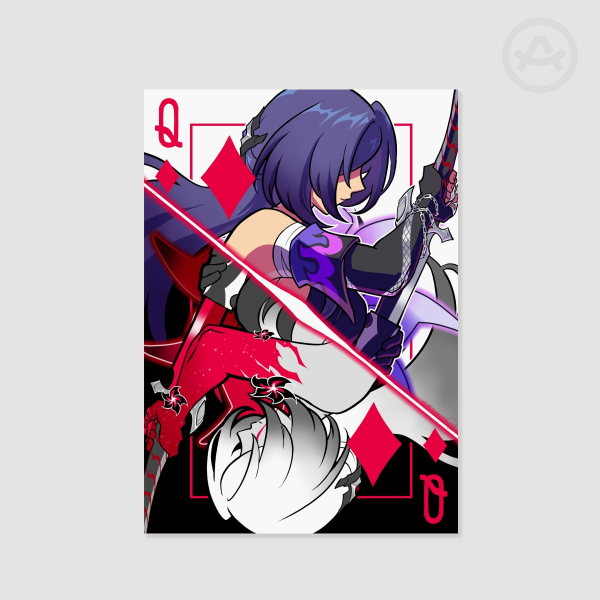 hsr acheron poker card poster