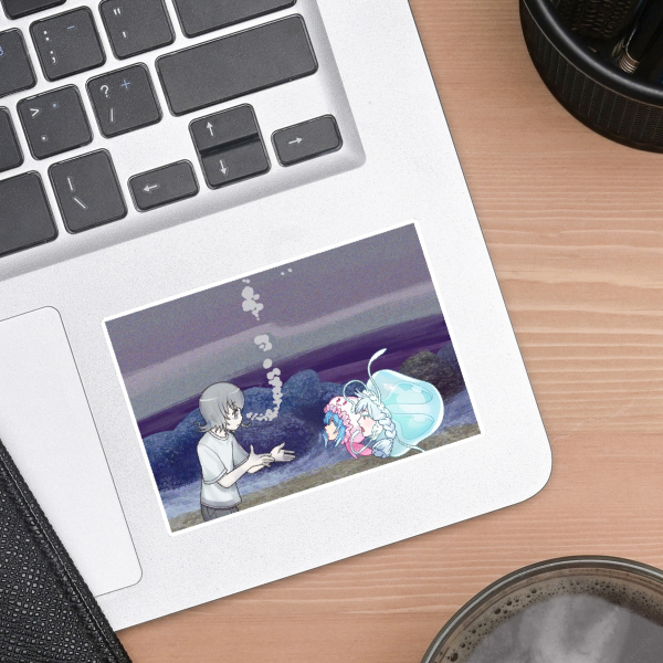 Asa and Jellyfishes Sticker