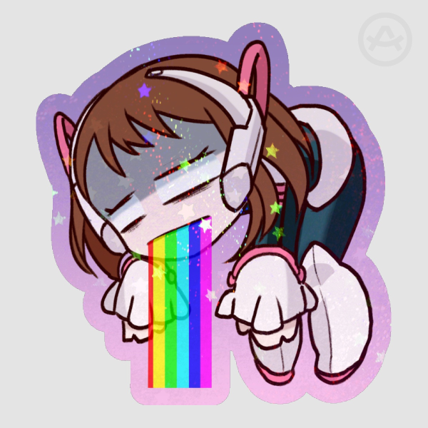 Uraraka Colored Edge Die Cut Sticker