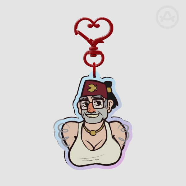 Grunkle Stan Big Naturals Rainbow Acrylic Keychain