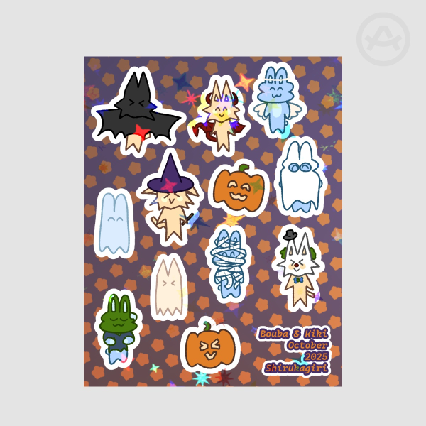 October 2025 Sticker Sheet | Bouba & Kiki