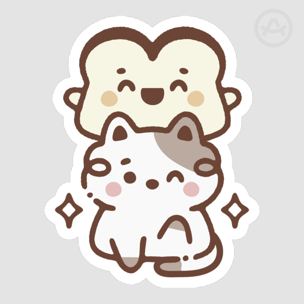 Toast & Bread Boy Die Cut Sticker