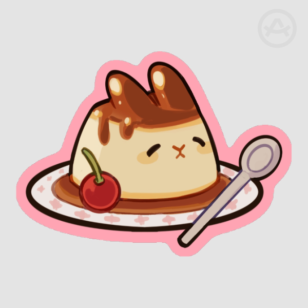 pudding bunny sticker