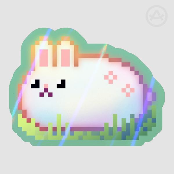 loafing spring bunny pixel sticker