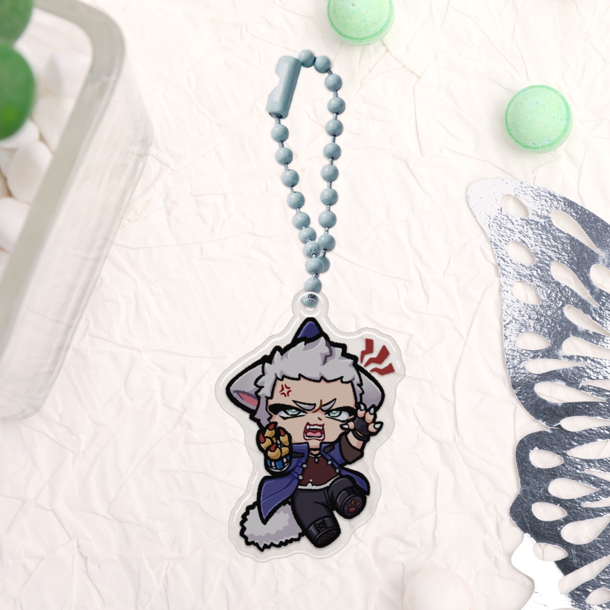 [ DMC ] Kitty Nero Epoxy Keychain