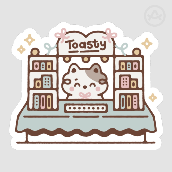 Toast Stall Die Cut Sticker