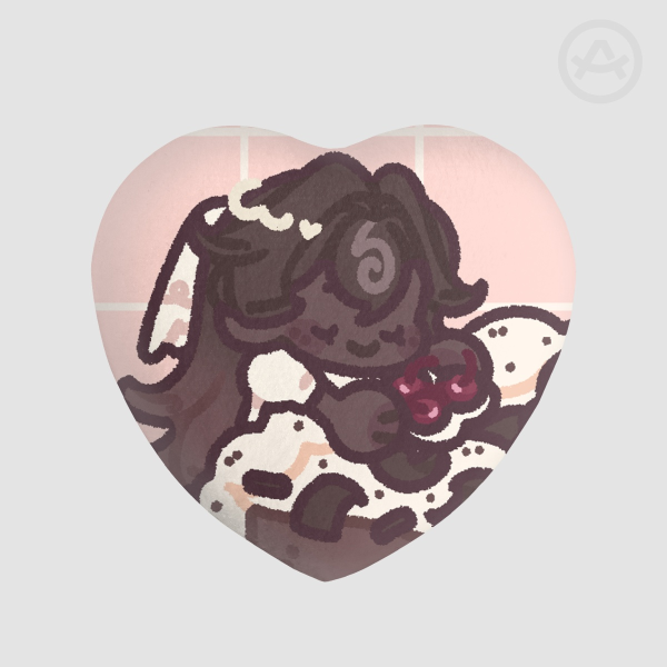 Black Forest Cookie - Heart Shape Plush Badge