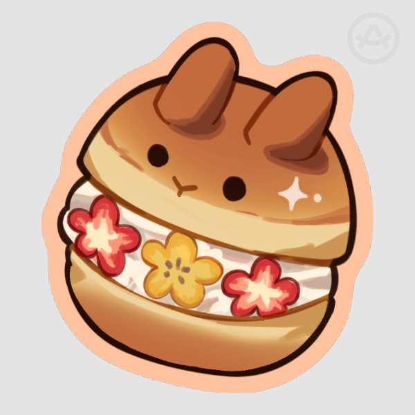 cream bunny sticker