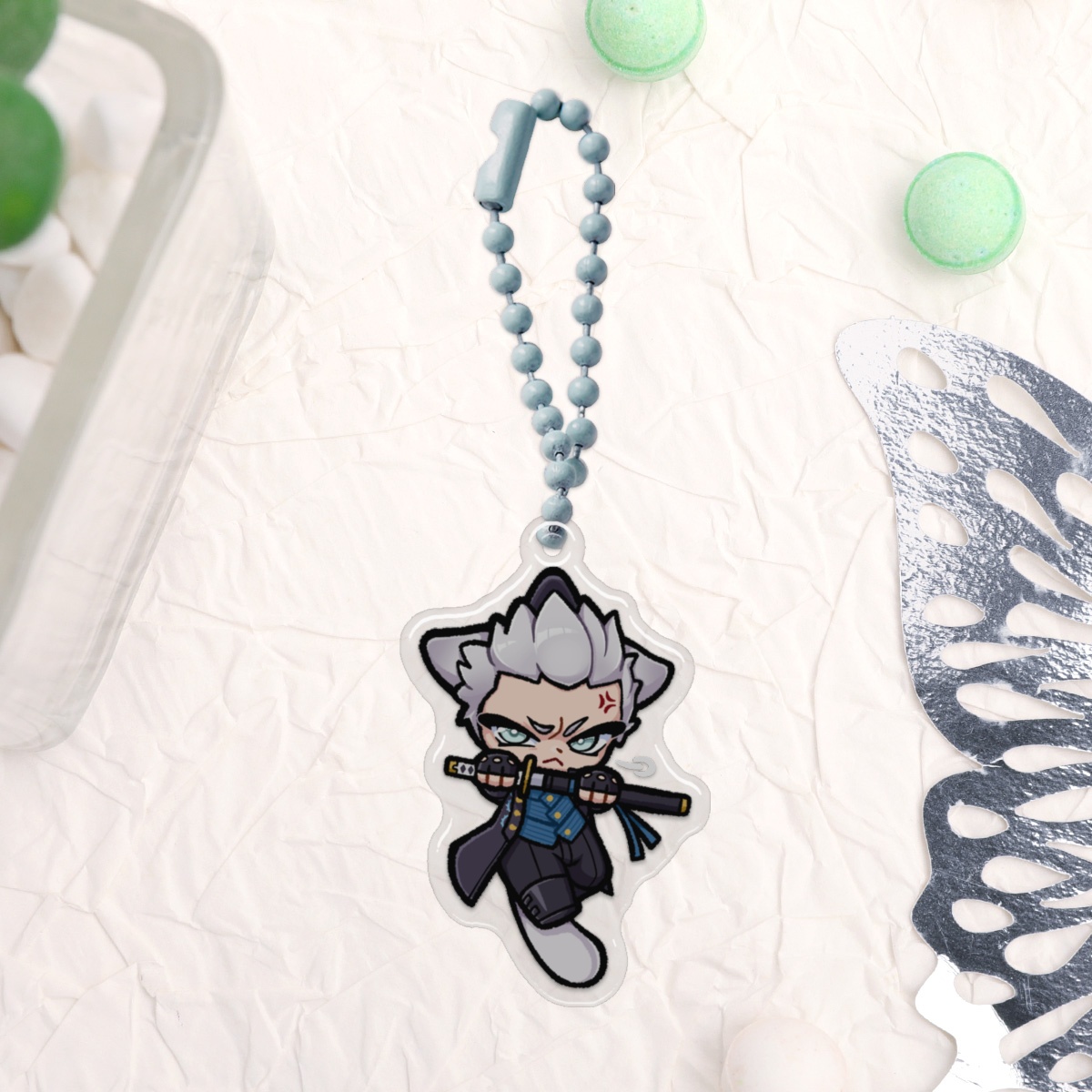 [ DMC ] Kitty Vergil Epoxy Keychain