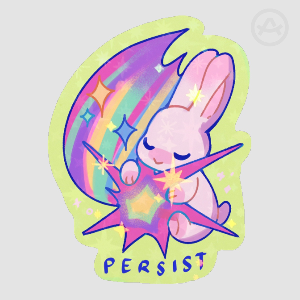 persist holo sticker