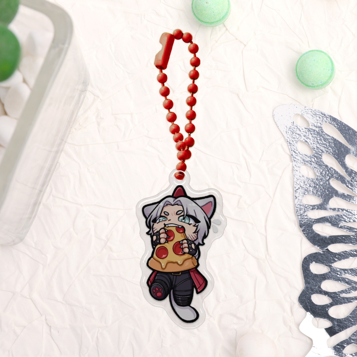 [ DMC ] Kitty Dante Epoxy Keychain