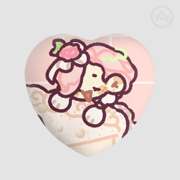 Wedding Cake Cookie - Heart Shape Plush Badge