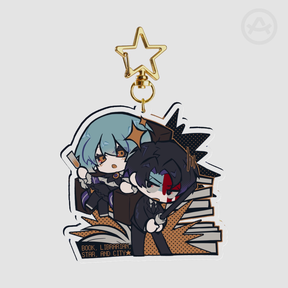 Library of Ruina] Angela & Roland Clear Acrylic Keychains by