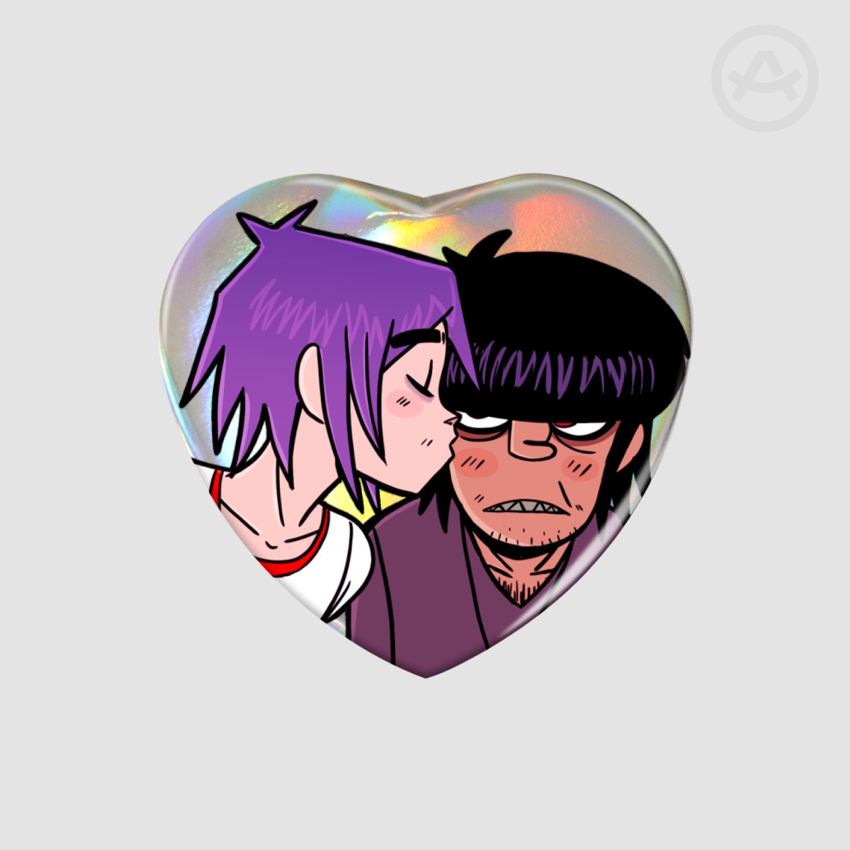 2DOC HeartShape Holographic Badges