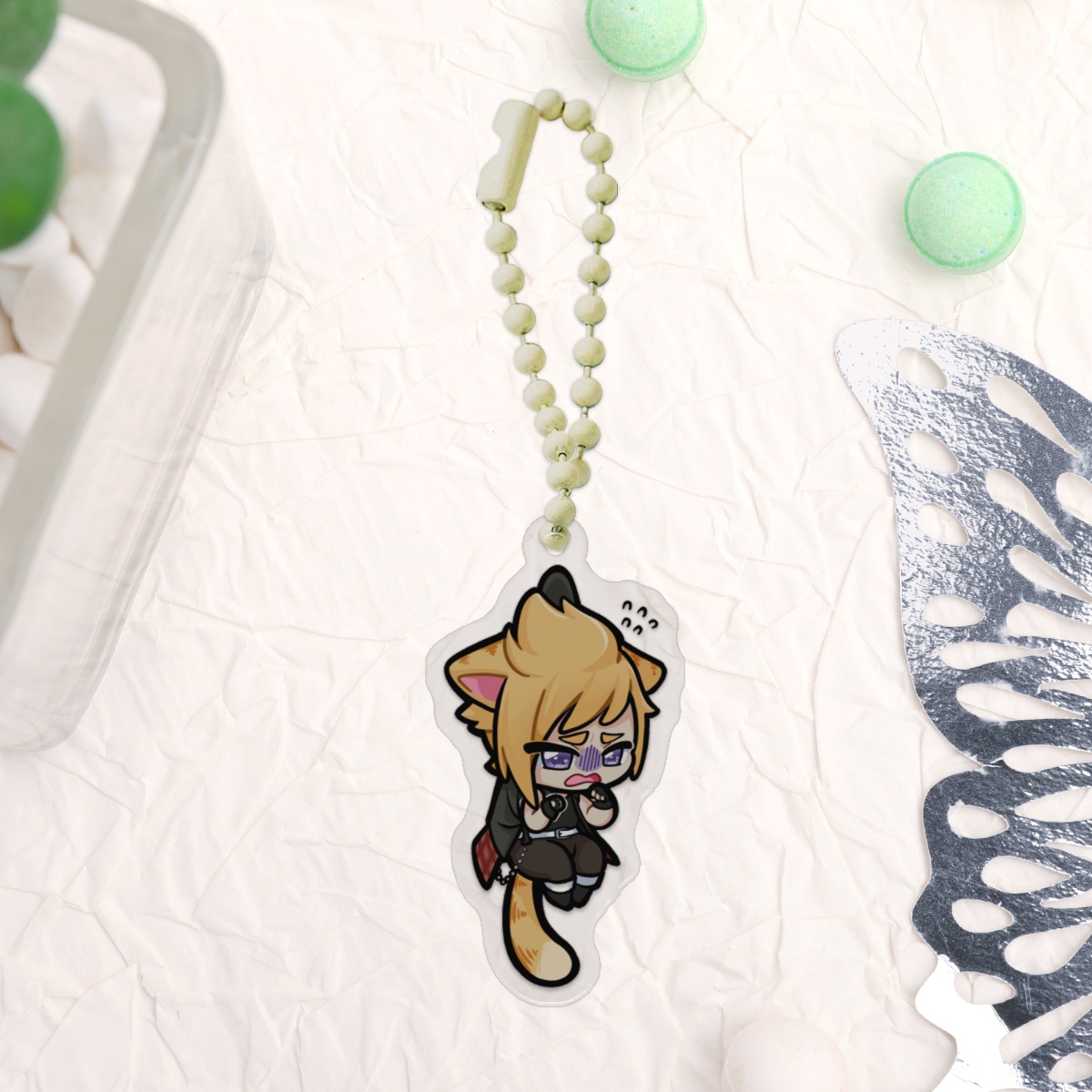 [ FFXV ] Kitty Prompto Epoxy Keychain