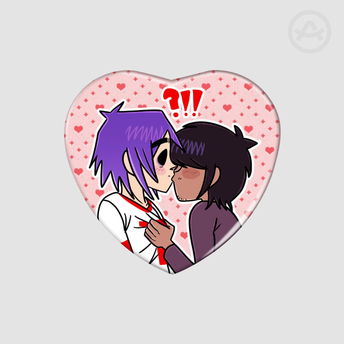 2DOC  Heart Shape Holographic Badge