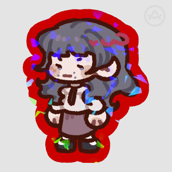 Marina - Colored Edge Die Cut Sticker (Broken Glass)