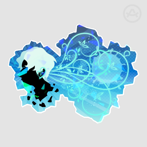Vectorgarden Akademiya Zandik Die Cut Coated Paper Broken Glass Sticker