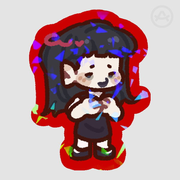 Samarie - Colored Edge Die Cut Sticker (Broken Glass)