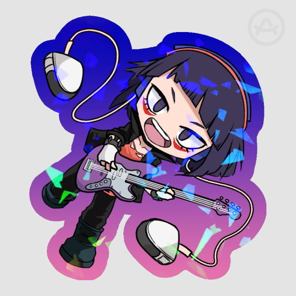 Jiro Colored Edge Die Cut Sticker