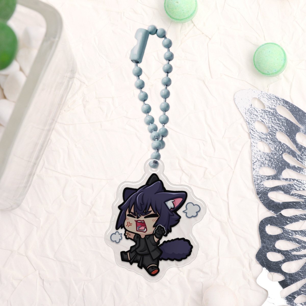 [ FFXV ] Kitty Noctis Epoxy Keychain