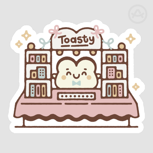 Bread Boy Stall Die Cut Sticker