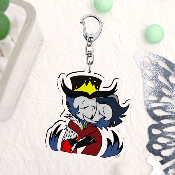 Stolas and Pilot Stolas Making Out Clear Acrylic Keychain