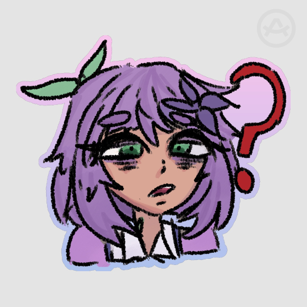 Lilac Confused Sticker