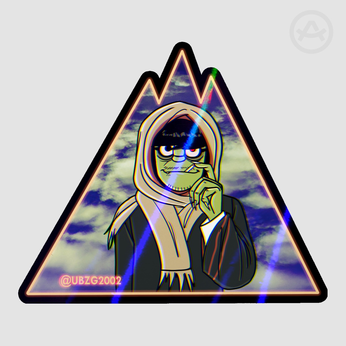 Mountain Murdoc holo sticker