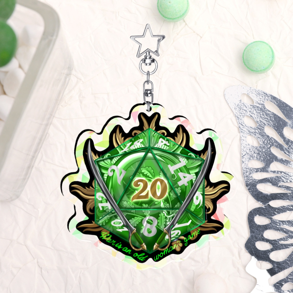 Jaheira - Broken Glass Acrylic Keychain