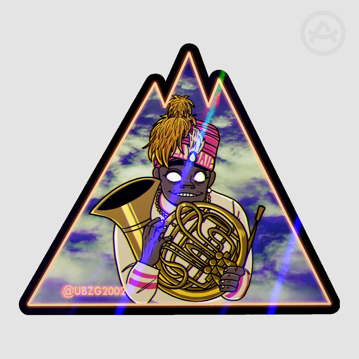 Mountain Russel holo sticker