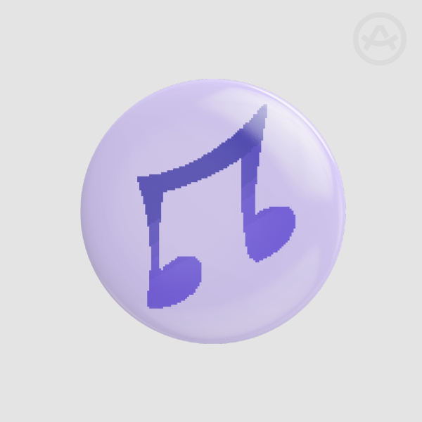 Vinyl Scratch Cutiemark Button