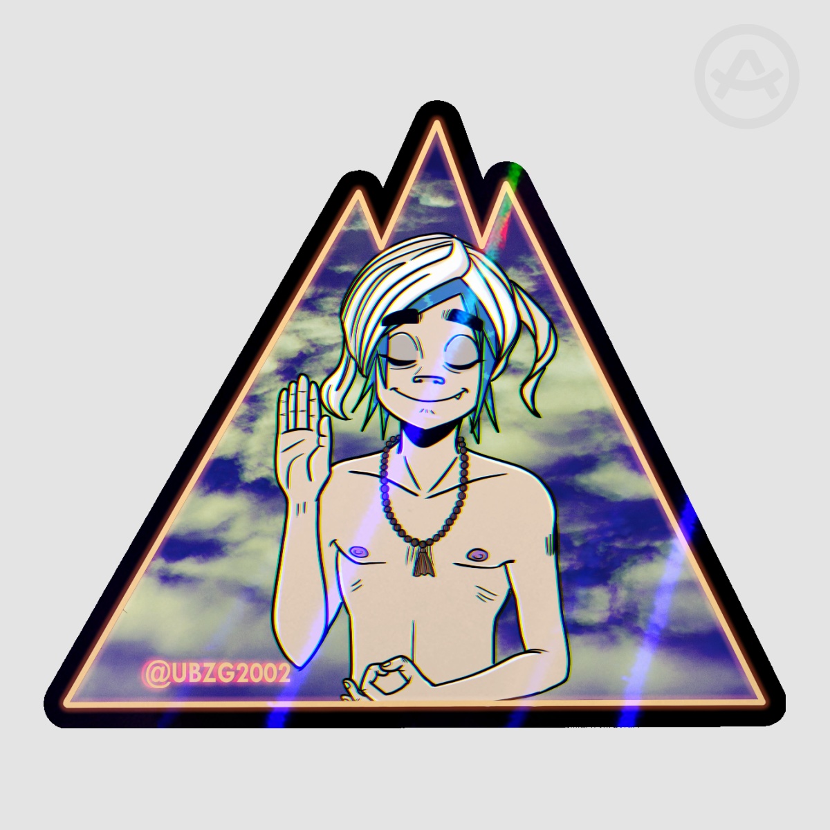 Mountain 2D holo sticker