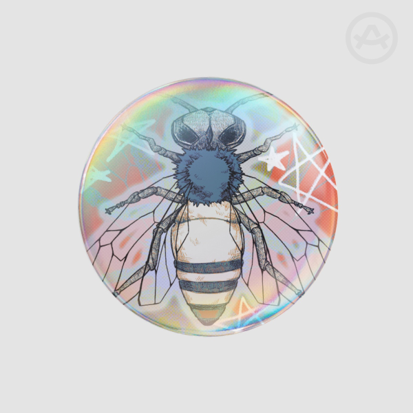 Bee Round Badges (Button Pins)